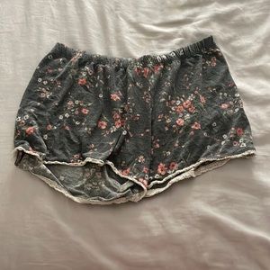 Floral pajama shorts